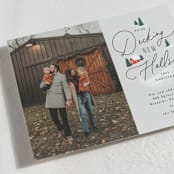 "Decking New Halls" - Holiday Cards in Stone by Everett Paper Goods - Detail