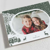 "Cabin in the Woods" - Holiday Cards in Pine by Jenna Holcomb - Detail