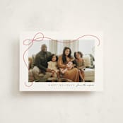 "Cascading Bow" - Holiday Cards in Snow by Lauren Chism - Front