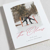 "Family Signature" - Holiday Cards in Holly Berry by AK Graphics - Detail