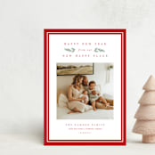 "New Happy Place" - Holiday Cards in Poinsettia by Amy Kross - Front