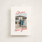"A Simple Cheers" - Holiday Cards in Holly Berry by Abbigail Lim - Front