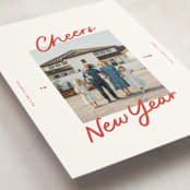 "A Simple Cheers" - Holiday Cards in Holly Berry by Abbigail Lim - Detail