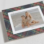 "Christmas tartan" - Holiday Cards in Flannel by Wildfield Paper Co - Detail
