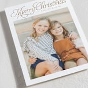 "Charming Vintage Script" - Holiday Cards in Toffee by Carolyn MacLaren - Detail