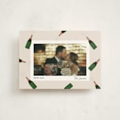 "Popping Bottles" - Holiday Cards in Eggnog by Shari Margolin - Front