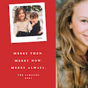 "Merry then and now" - Holiday Cards in Scarlett by Lea Delaveris - Detail