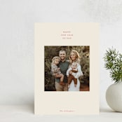 "Traditional Peace" - Holiday Cards in Cranberry by Baumbirdy - Front