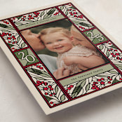 "Teaberry Stained Glass" - Holiday Cards in Garland by Thomas Ward - Detail