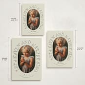"Flora" - Holiday Cards in Mint by Brynne Foster - Formats Available