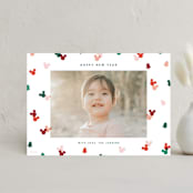 "Disney's Mickey Confetti" - Holiday Cards in Cherry by Ellen Schlegelmilch - Front