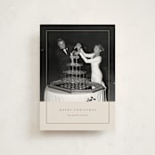 "Classic Border" - Holiday Cards in Almond by Brianne Larsen - Front