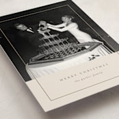 "Classic Border" - Holiday Cards in Almond by Brianne Larsen - Detail