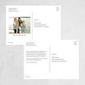 "Faubourg" - Holiday Cards in Pudding by Leia Matt - Back of Card Options