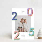 "Modern Year" - Holiday Cards in Candy by Kelly Watkins - Front