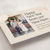 "New Here" - Holiday Cards in Champagne by Shari Margolin - Detail