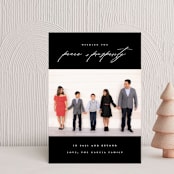"Peace And Prosperity" - Holiday Cards in Onyx by Up Up Creative - Front