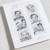 "joyful photo strips" - Holiday Cards in Ruby by Sarah Curry - Detail
