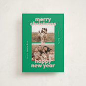 "Bold Stack" - Holiday Cards in Holly by Lisa McLean - Front
