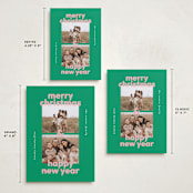 "Bold Stack" - Holiday Cards in Holly by Lisa McLean - Formats Available