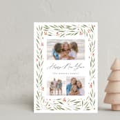 "Cabriole" - Holiday Cards in Greenery by Carly Reed Walker - Front