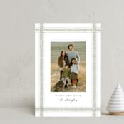 "Beach Linen" - Holiday Cards in Eucalyptus by Kelly Schmidt - Front