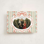 "Wildflower Holiday ribbon" - Holiday Cards in Latte by Jackie Crawford - Front