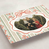 "Wildflower Holiday ribbon" - Holiday Cards in Latte by Jackie Crawford - Detail