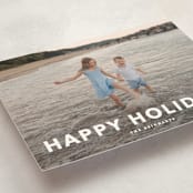 "Simple Type" - Holiday Cards in Linen by Angela Thompson - Detail