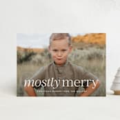 "Mostly Merry" - Holiday Cards in Vanilla by Ekko Studio - Front
