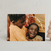 "Simple curved edge" - Holiday Cards in Daisy by Cass Loh - Front