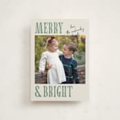 "Merry Modern" - Holiday Cards in Moss by Kelly Watkins - Front