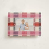 "cozy checked plaid" - Holiday Cards in Cranberry by Carrie Moradi - Front