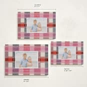 "cozy checked plaid" - Holiday Cards in Cranberry by Carrie Moradi - Formats Available