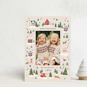 "Vintage Woodland Holiday" - Holiday Cards in Taffy by Hannah Williams - Front