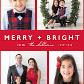 "Merry + Bright" - Holiday Cards in Rudolph by Hudson meet Rose - Detail
