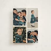 "Grid" - Holiday Cards in Ecru by Morgan Kendall - Front
