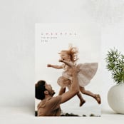 "Minimal Joy" - Holiday Cards in Cardinal by Owl and Toad - Front