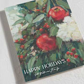 "Pomegranate" - Holiday Cards in Crimson by Wendy Keller - Detail