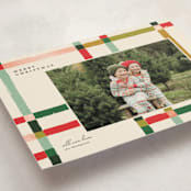 "Knitted Plaid" - Holiday Cards in Fruit Salad by Carrie ONeal - Detail