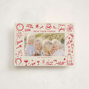 "New Year Cheer Doodles" - Holiday Cards in Holly Berry by Erika Firm - Front