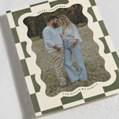 "Christmas Check" - Holiday Cards in Pine by Robert and Stella - Detail