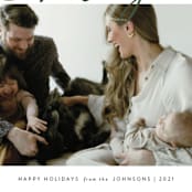 "Scripted Merry" - Holiday Cards in Hunter by Kasia Labocki - Detail