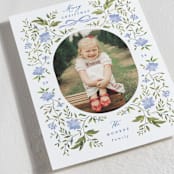 "Poinsettia Garden" - Holiday Cards in Frozen by Susan Zinader - Detail