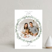 "Delicate Wreath" - Holiday Cards in Pine by Susan Moyal - Front