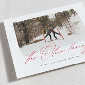 "Family Signature" - Holiday Cards in Holly Berry by AK Graphics - Detail