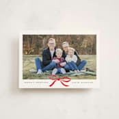 "Crimson Bow" - Holiday Cards in Crimson by Olivia Kanaley Inman - Front