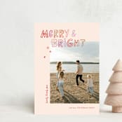 "Hand Lettered Love" - Holiday Cards in Blush by Ampersand Design Studio - Front