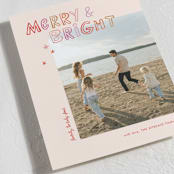 "Hand Lettered Love" - Holiday Cards in Blush by Ampersand Design Studio - Detail