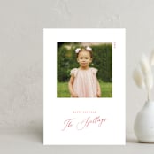 "Simple Square" - Holiday Cards in Scarlet by Genna Blackburn - Front